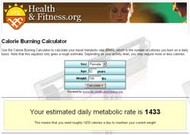 Calorie Burning Calculator screenshot